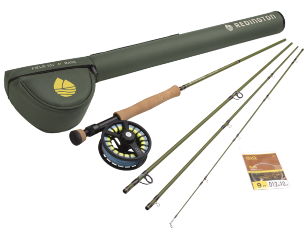 The Redington Bass Field Kit, combining rod, reel, and line for bass angling success.